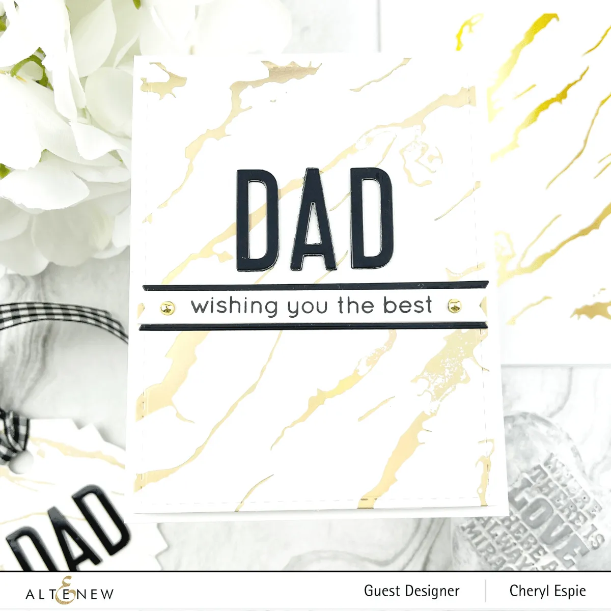 Exquisite Marble Hot Foil Plate
