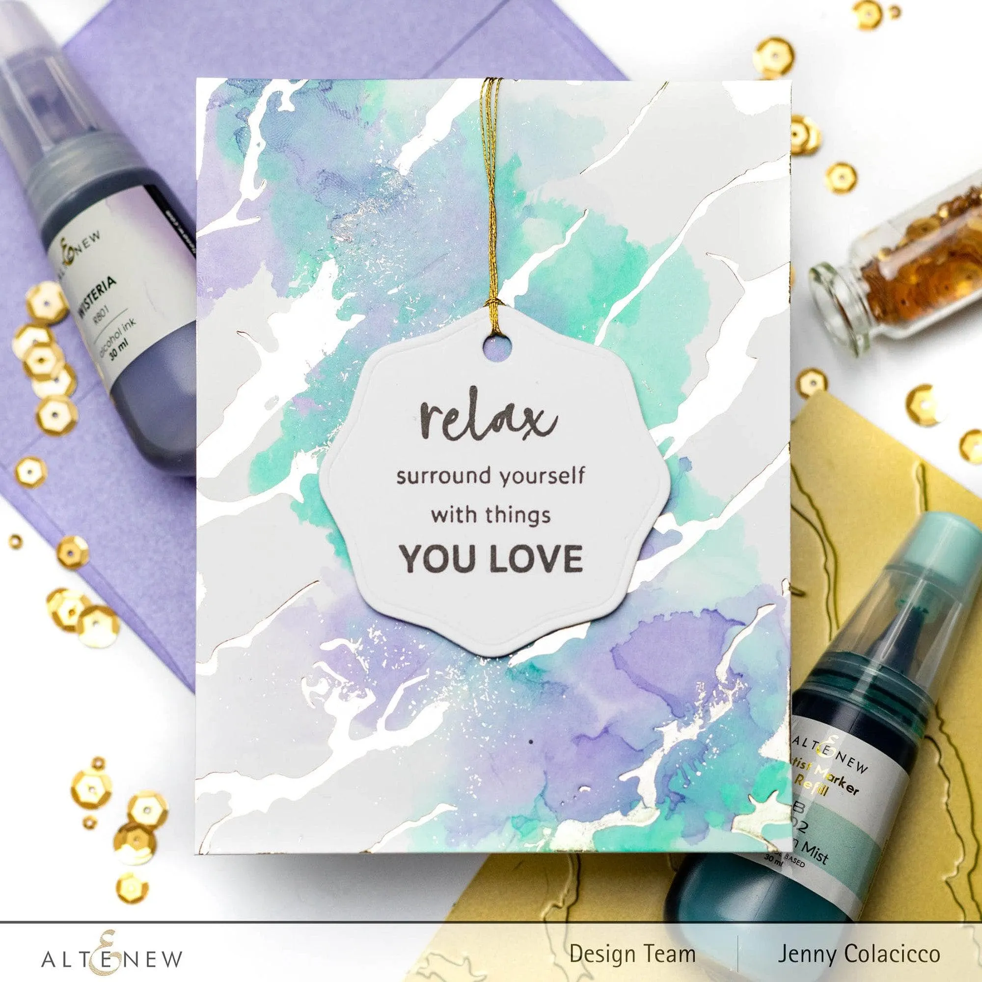Exquisite Marble Hot Foil Plate