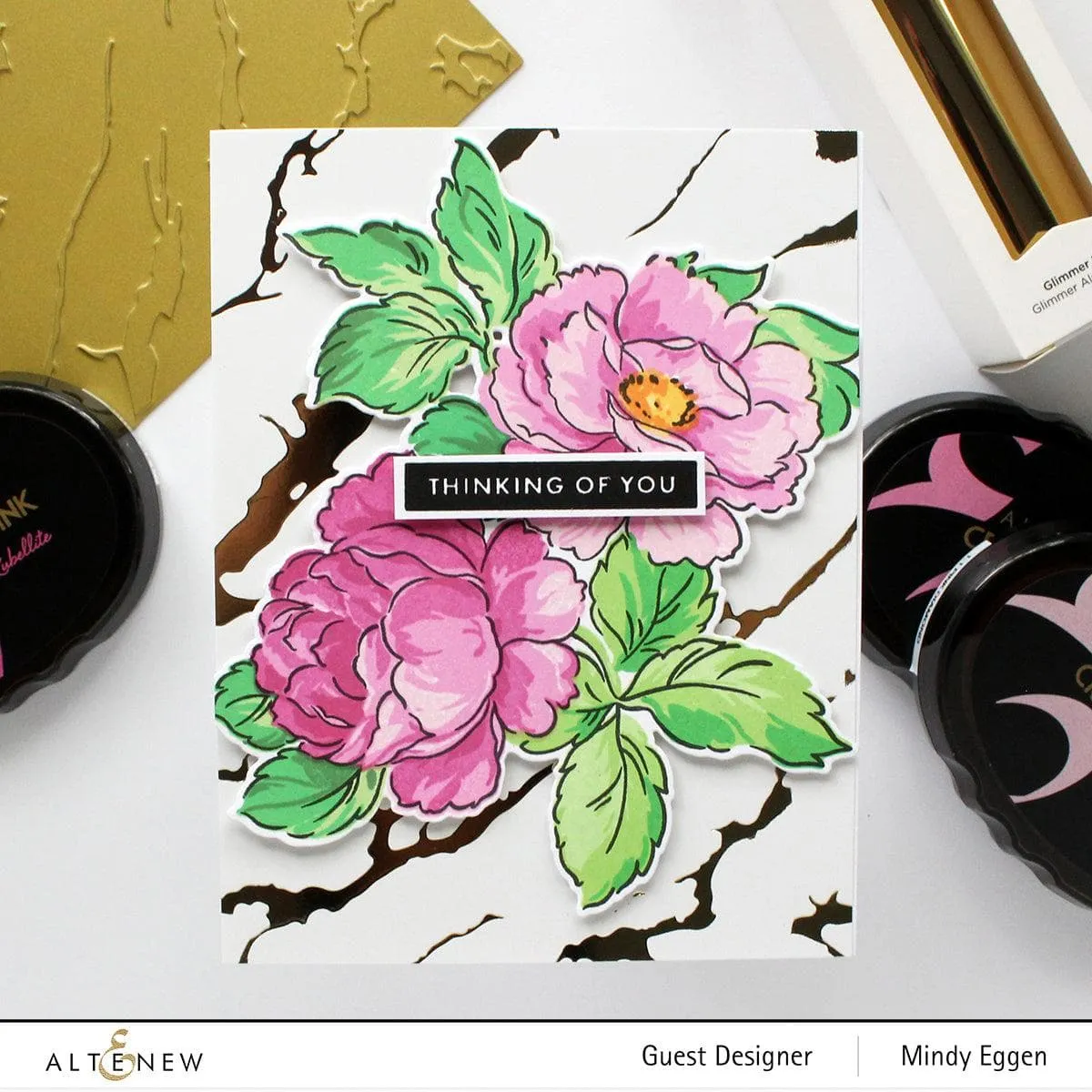 Exquisite Marble Hot Foil Plate