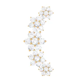 Exquisite Moissanite Flower Inspired Crawler Earring