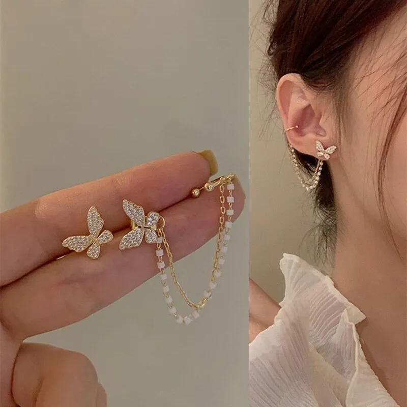Exquisite Pearl Tassel Drop Earrings Collection