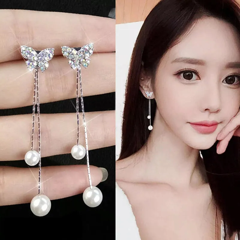 Exquisite Pearl Tassel Drop Earrings Collection