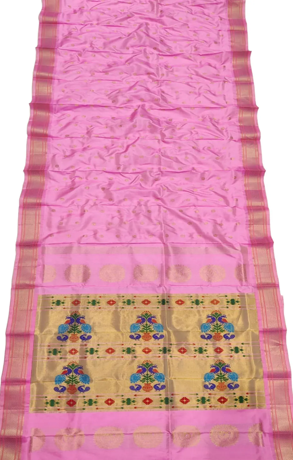 Exquisite Pink Paithani Handloom Silk Saree