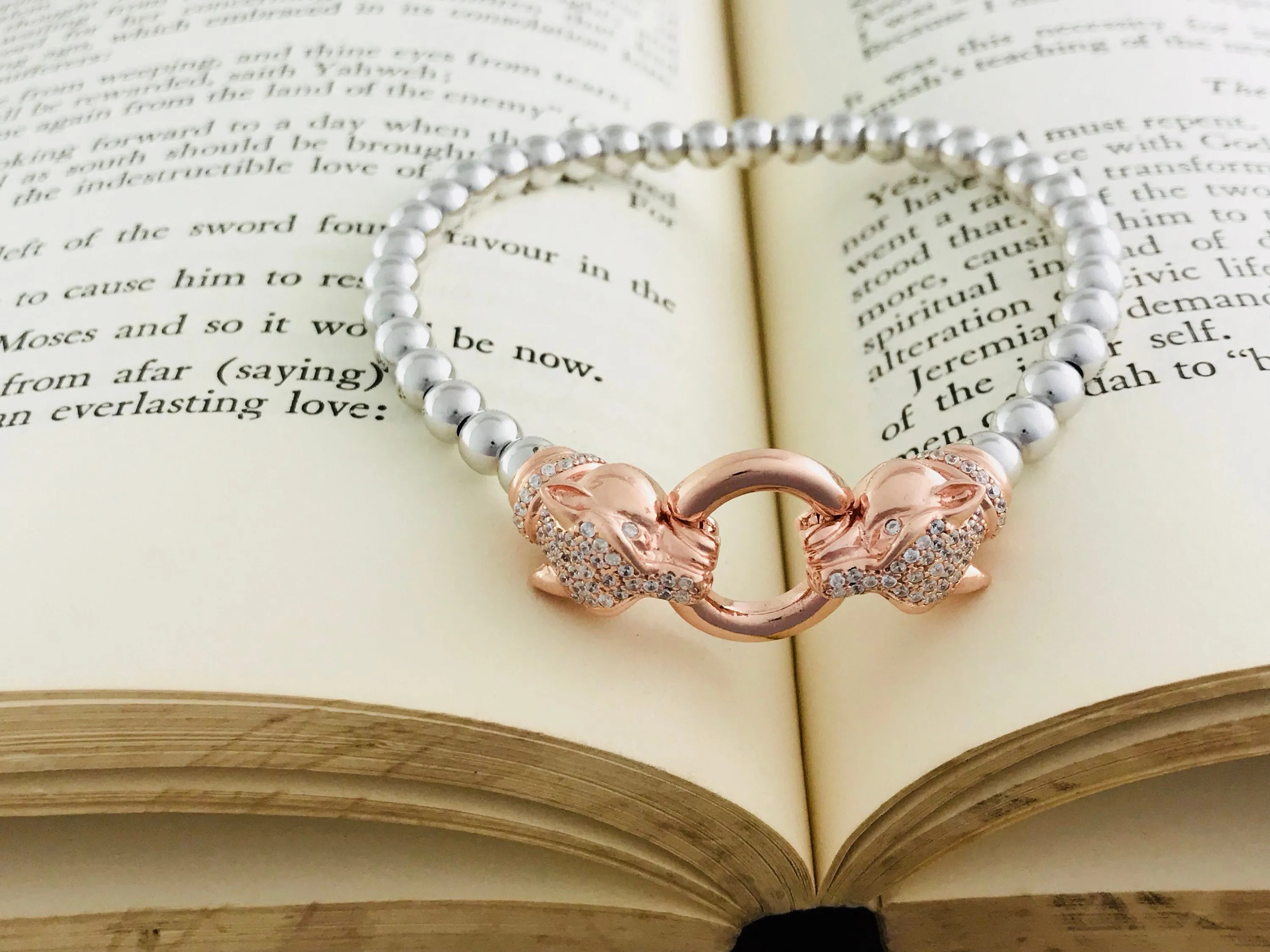 Exquisite Silver Designer Panther bracelet.