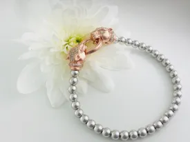 Exquisite Silver Designer Panther bracelet.