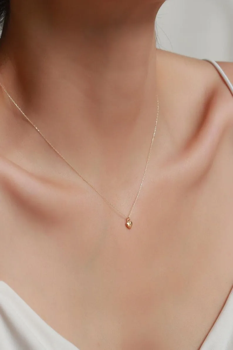 Exquisite Tiny 3D Heart Pendant