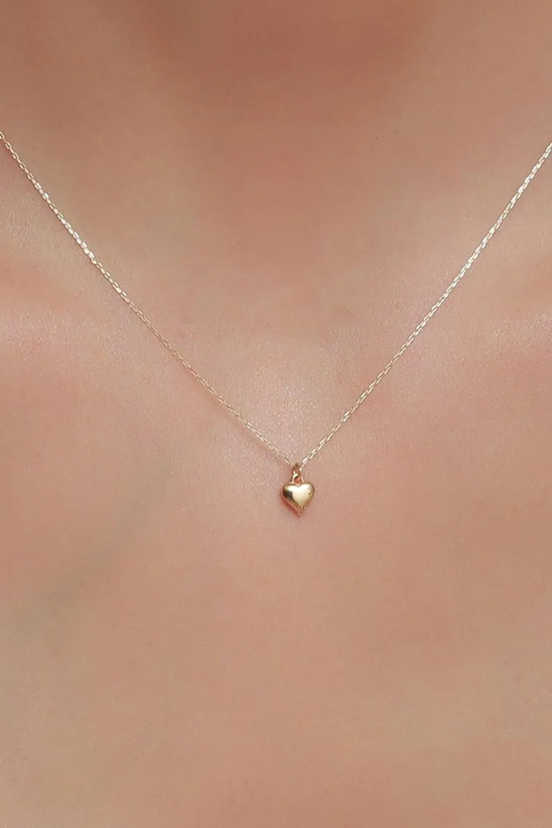 Exquisite Tiny 3D Heart Pendant