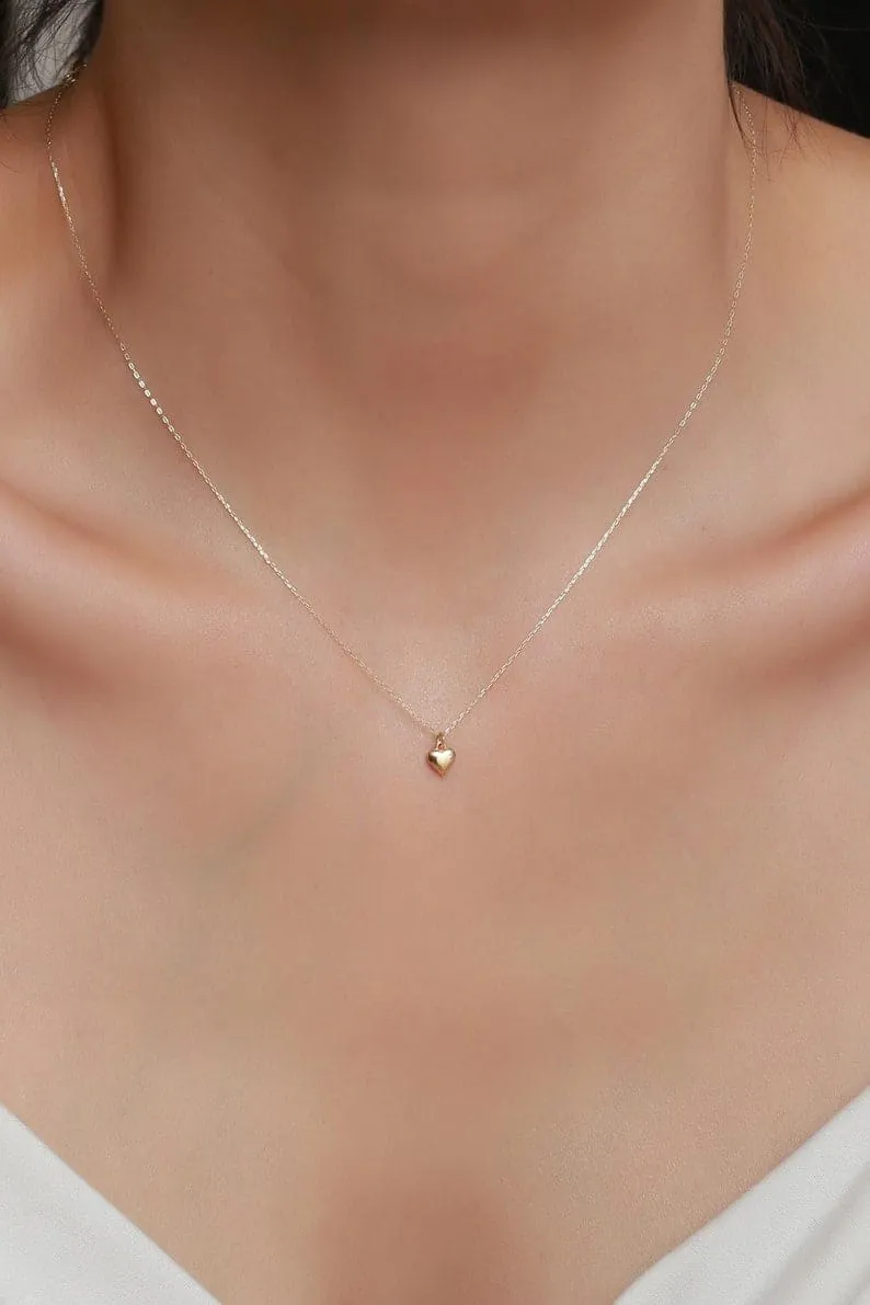 Exquisite Tiny 3D Heart Pendant