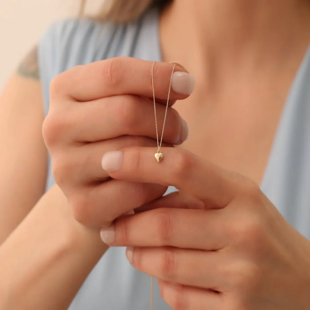Exquisite Tiny 3D Heart Pendant
