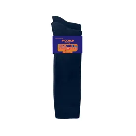 Flat Knit Cotton Knee High Socks - 2 Pair Pack - Style: 4002C