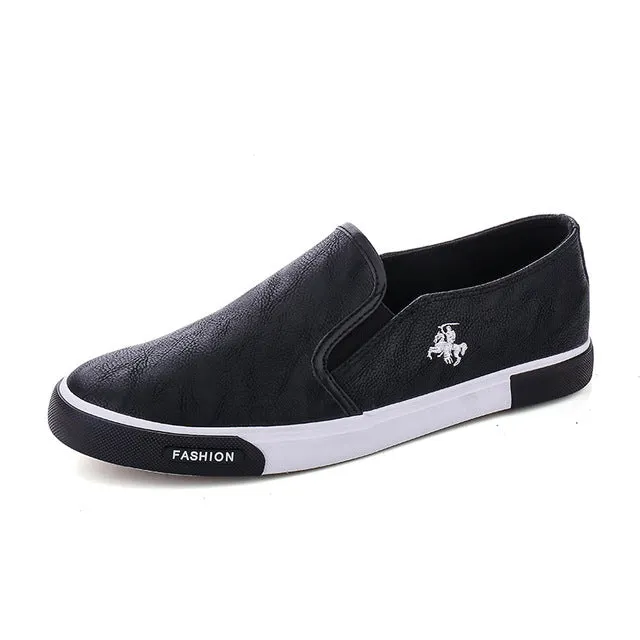 (Free Shipping) Mens Slip On Breathable High Quality Casual Leather Casual Shoes (Free Shipping)