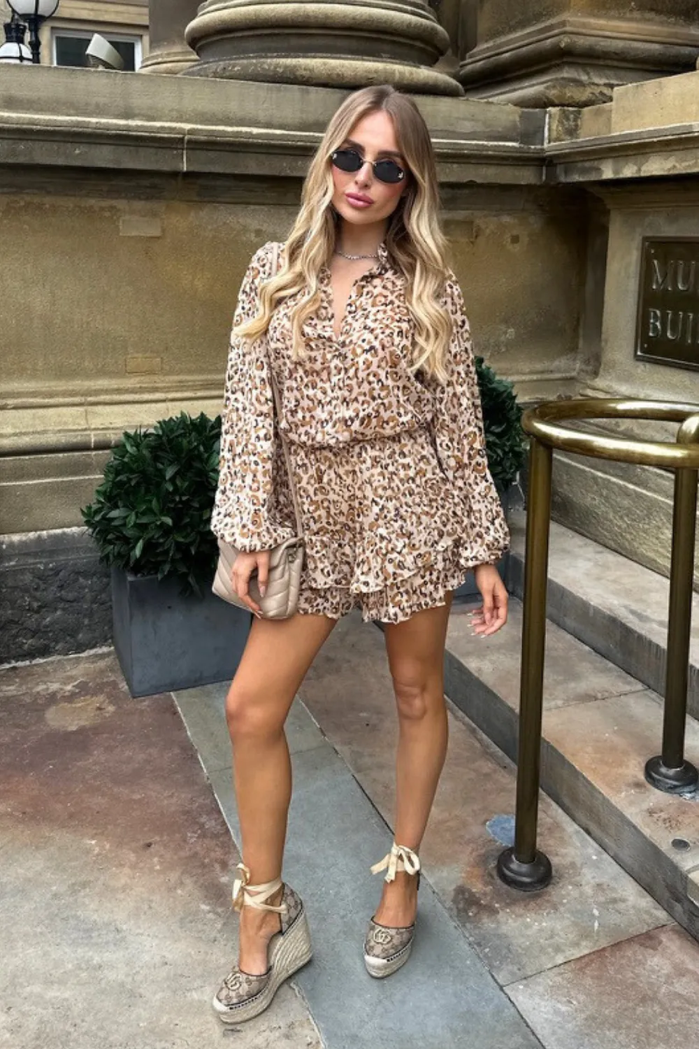 Hannah leopard print blouse and skort co-ord