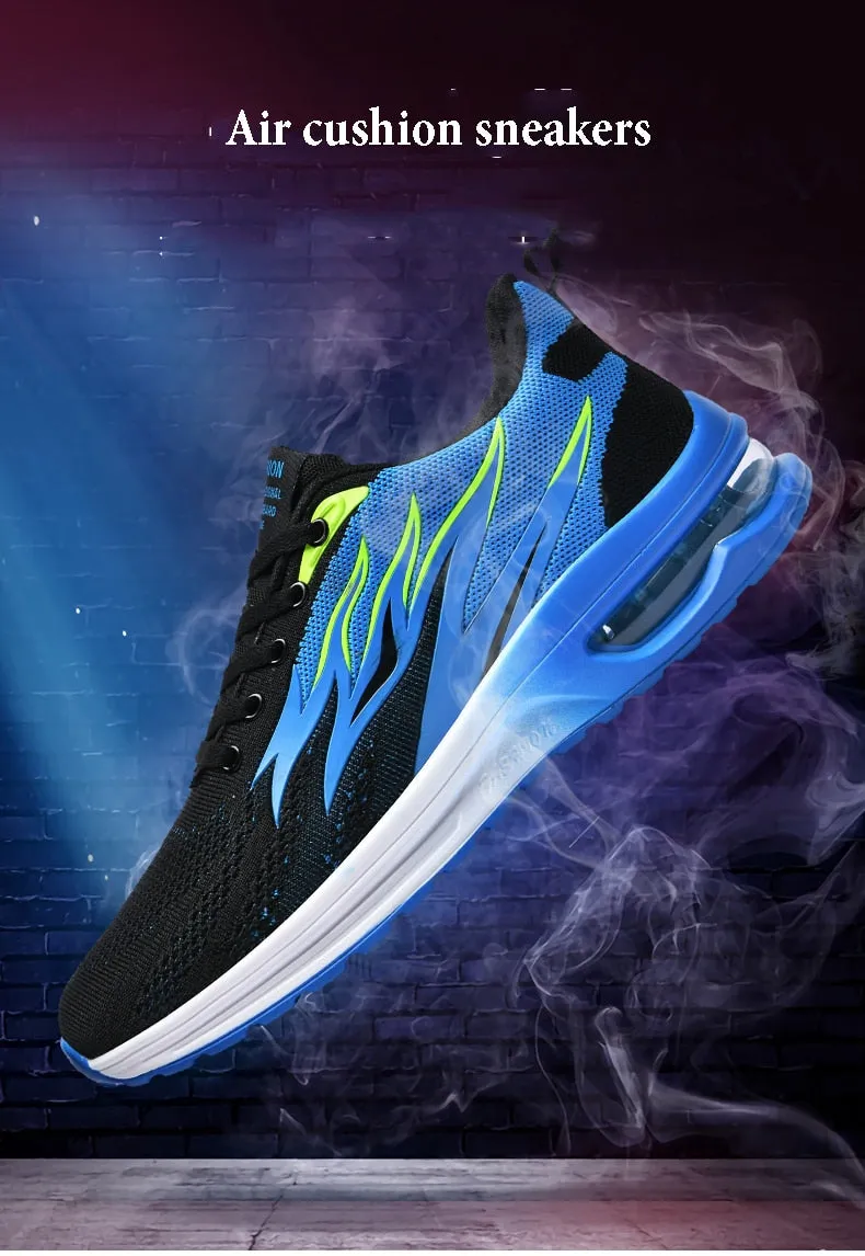 Hnzxzm Men Sneakers Air Cushion Running Shoes for Women Mesh Fashion Footwear Men Casual Sport Shoes Big Size 46 Breathe Tennis Shoes