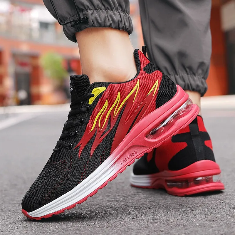 Hnzxzm Men Sneakers Air Cushion Running Shoes for Women Mesh Fashion Footwear Men Casual Sport Shoes Big Size 46 Breathe Tennis Shoes