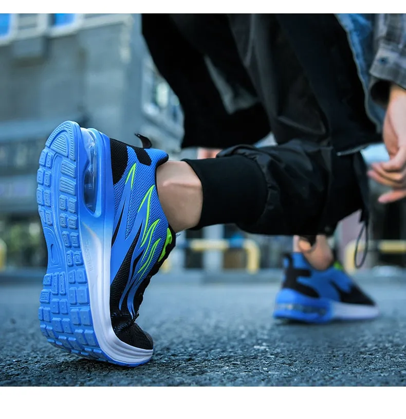 Hnzxzm Men Sneakers Air Cushion Running Shoes for Women Mesh Fashion Footwear Men Casual Sport Shoes Big Size 46 Breathe Tennis Shoes
