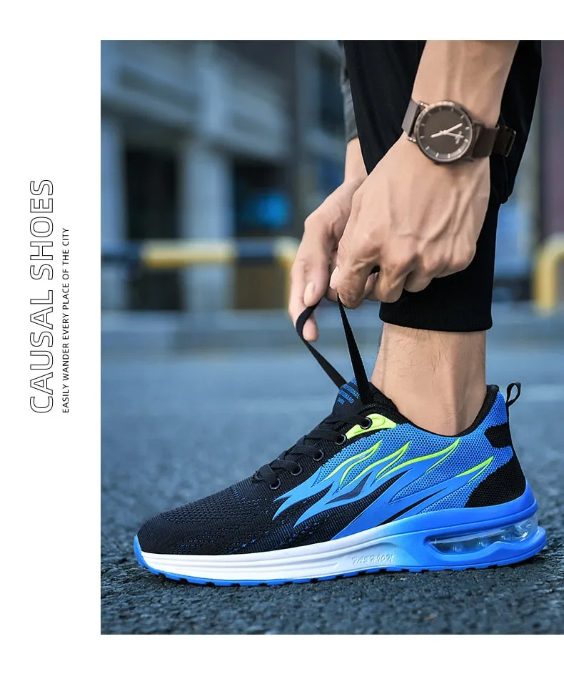 Hnzxzm Men Sneakers Air Cushion Running Shoes for Women Mesh Fashion Footwear Men Casual Sport Shoes Big Size 46 Breathe Tennis Shoes
