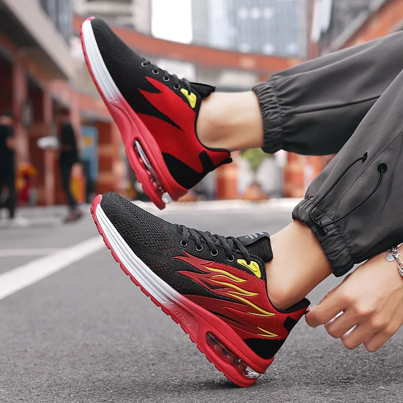 Hnzxzm Men Sneakers Air Cushion Running Shoes for Women Mesh Fashion Footwear Men Casual Sport Shoes Big Size 46 Breathe Tennis Shoes