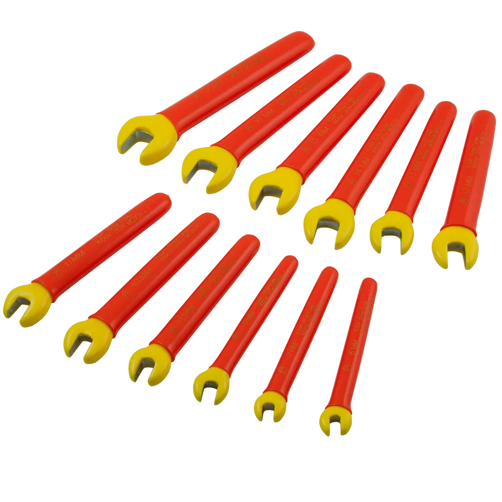 Insulated 12 Piece Metric Open End Wrench Set