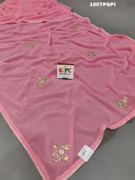 KcPc New Chiffon Gotapatti Work Lightweight Saree  AMT