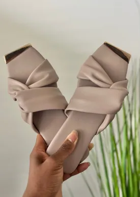 Kendra || Knot Band Square Toe Sandal