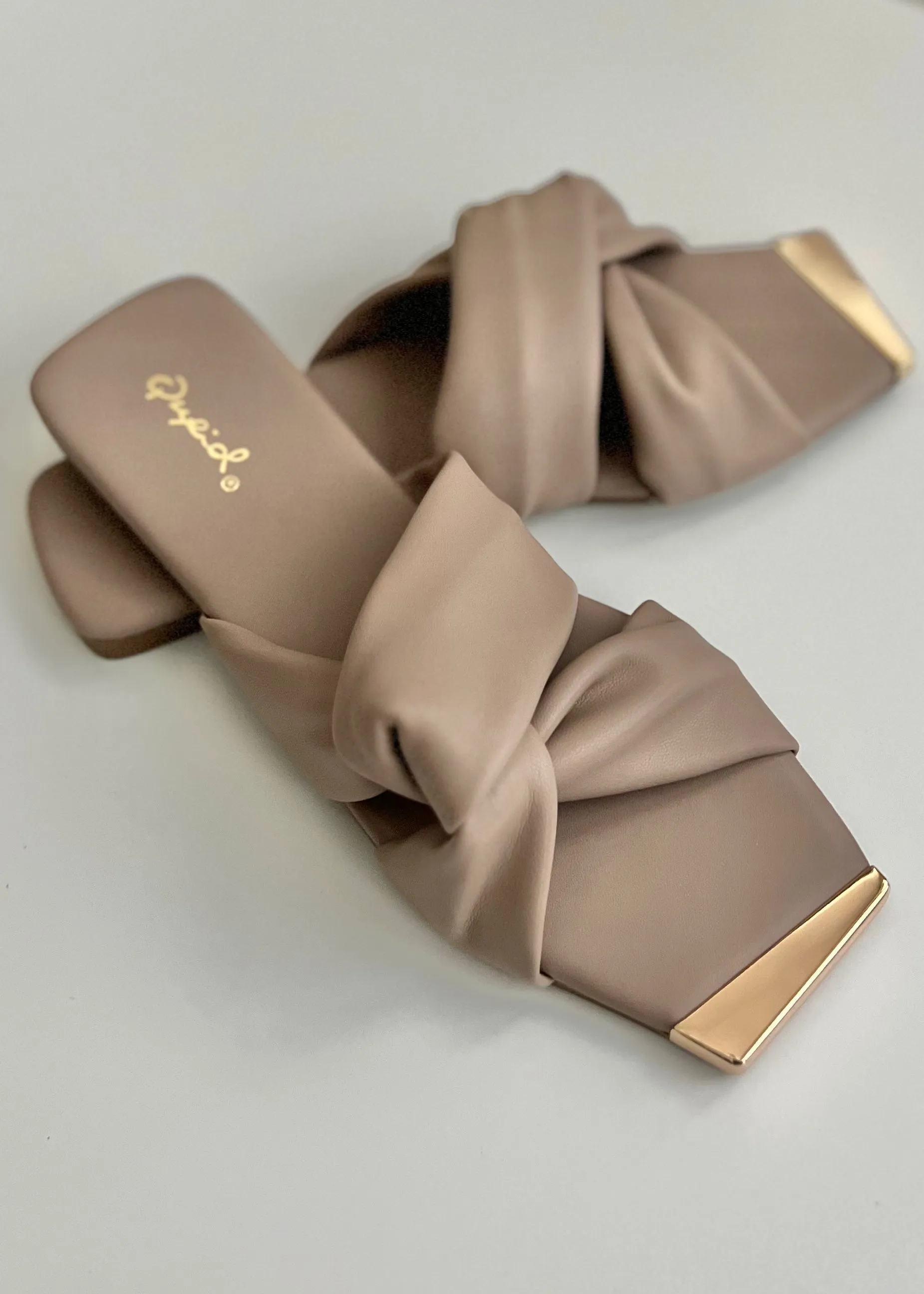 Kendra || Knot Band Square Toe Sandal