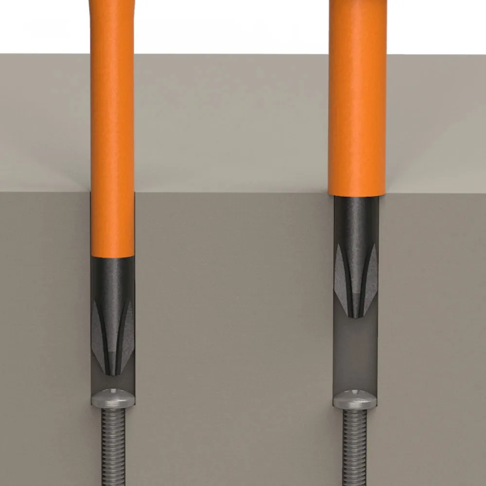 Klein 13156 Screwdriver Blades, Insulated Single-End, 2-Pack