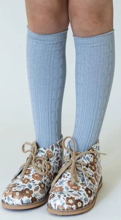 Little Stocking Co Knee High Socks - Powder Blue