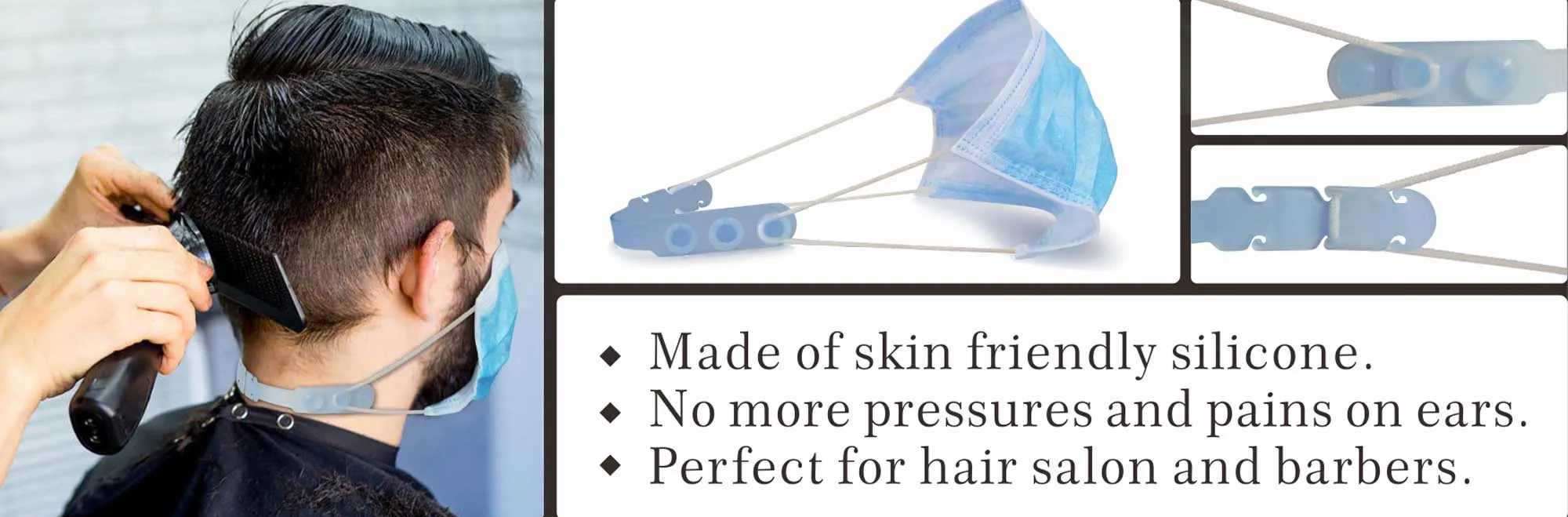 Mask mate - Adjustable strap for masks made with skin friendly silicone.