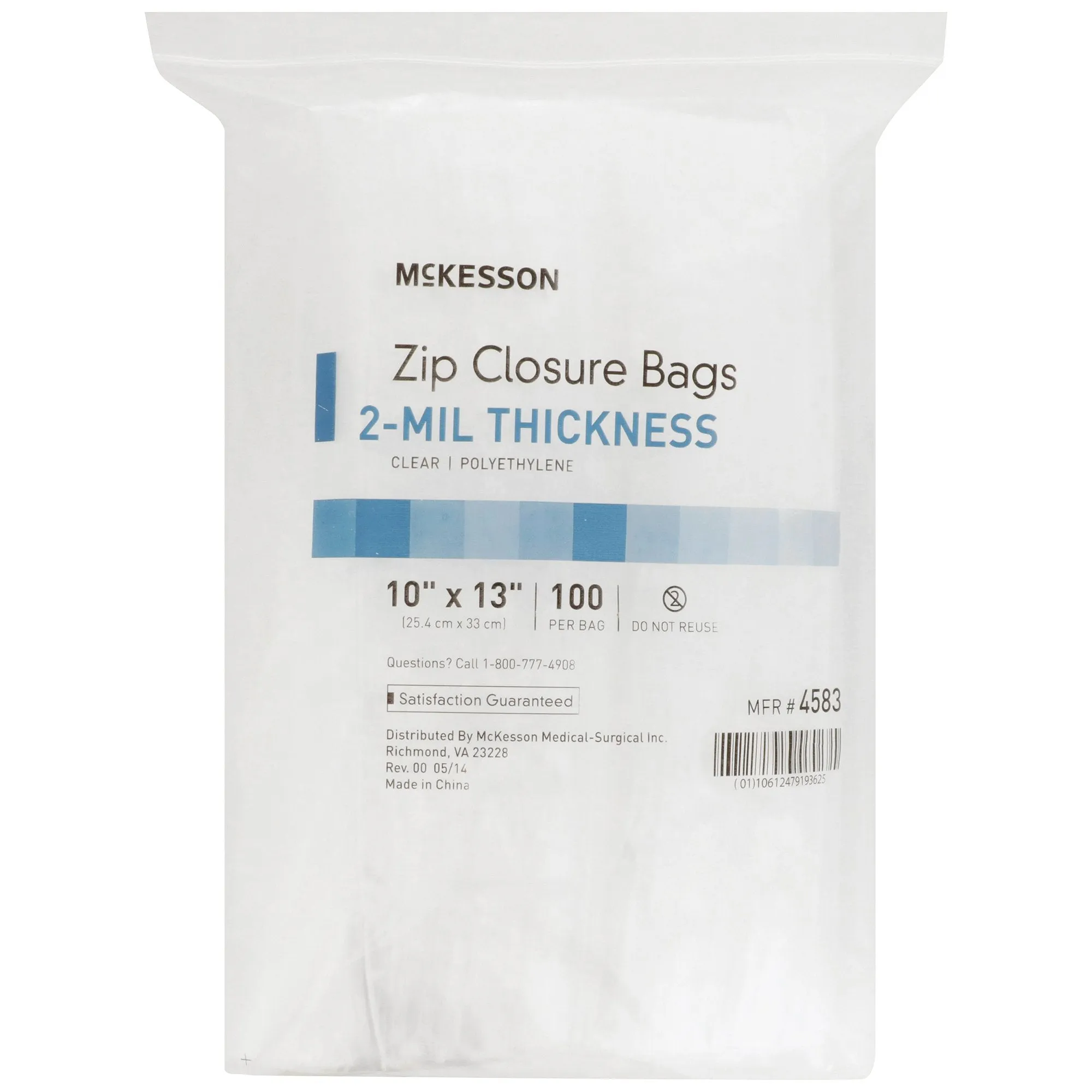 McKesson Zip Closure Bag, 10 X 13 Inches