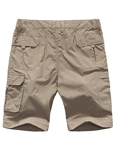 Mens Hiking Pants Adventure Quick Dry Convertible Lightweight Zip Off Fishing Travel Mountain Trousers