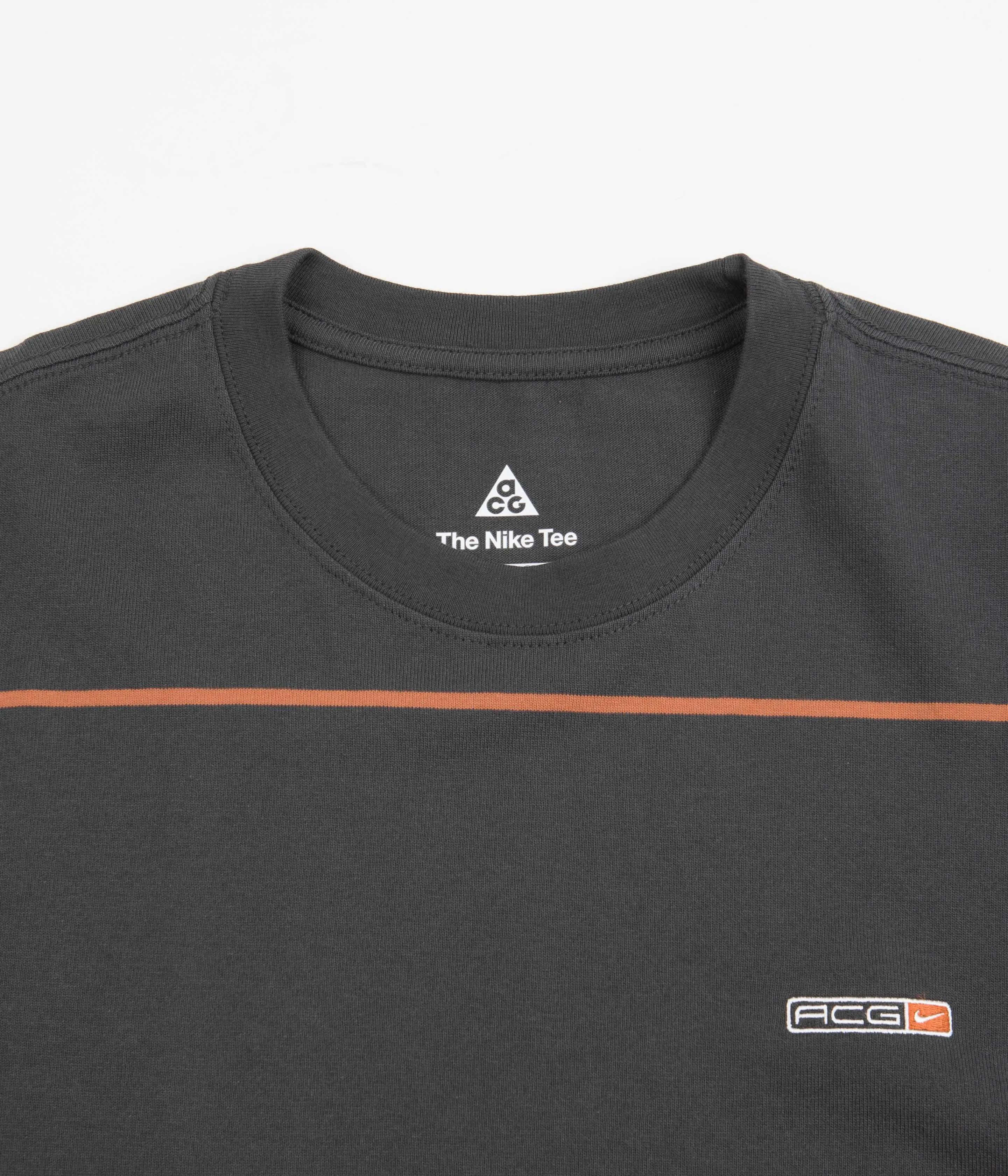 Nike ACG YD Stripe T-Shirt - Dark Smoke Grey / Rust Oxide