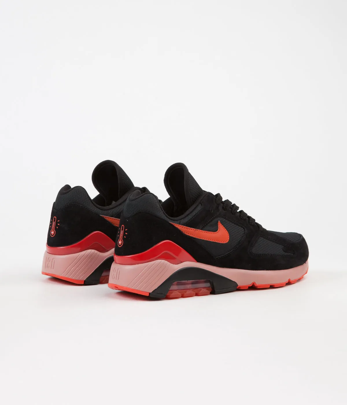 Nike Air Max 180 Shoes - Black / Team Orange - University Red