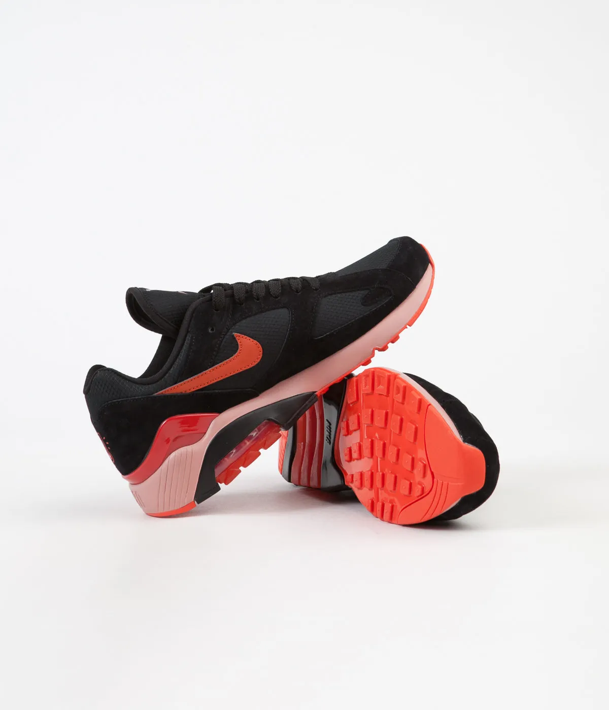 Nike Air Max 180 Shoes - Black / Team Orange - University Red