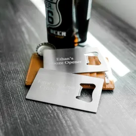 Personalized Credit Card Bottle Opener