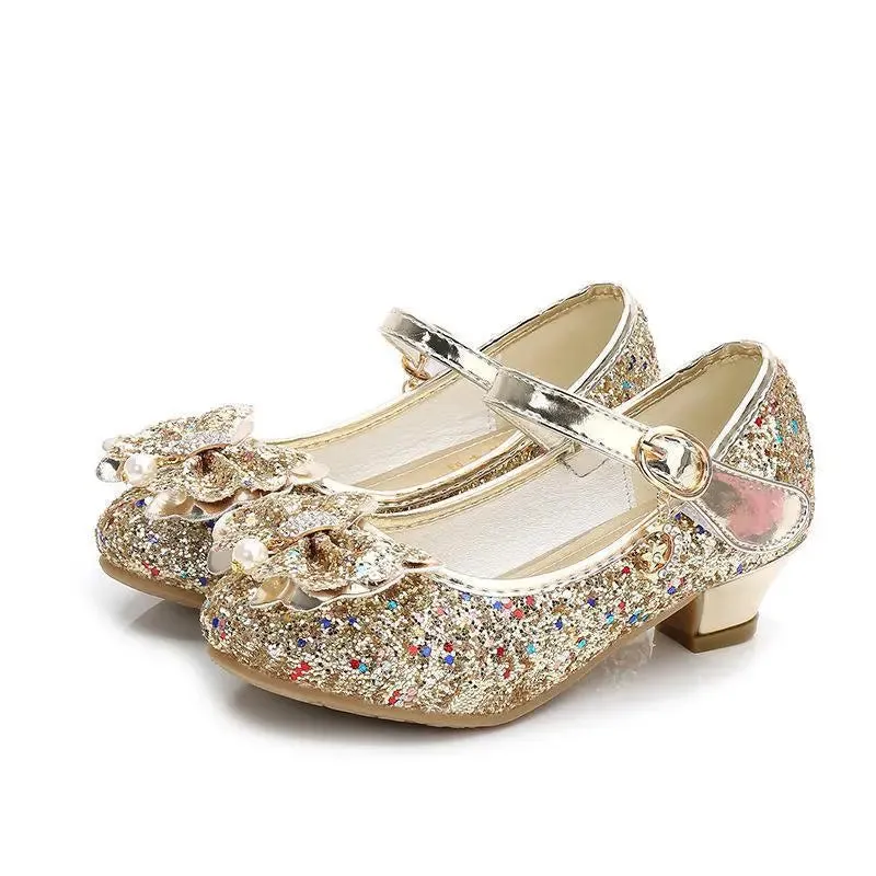 Princess Butterfly Leather Shoes Kids girls