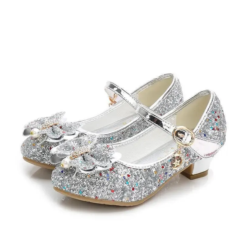 Princess Butterfly Leather Shoes Kids girls