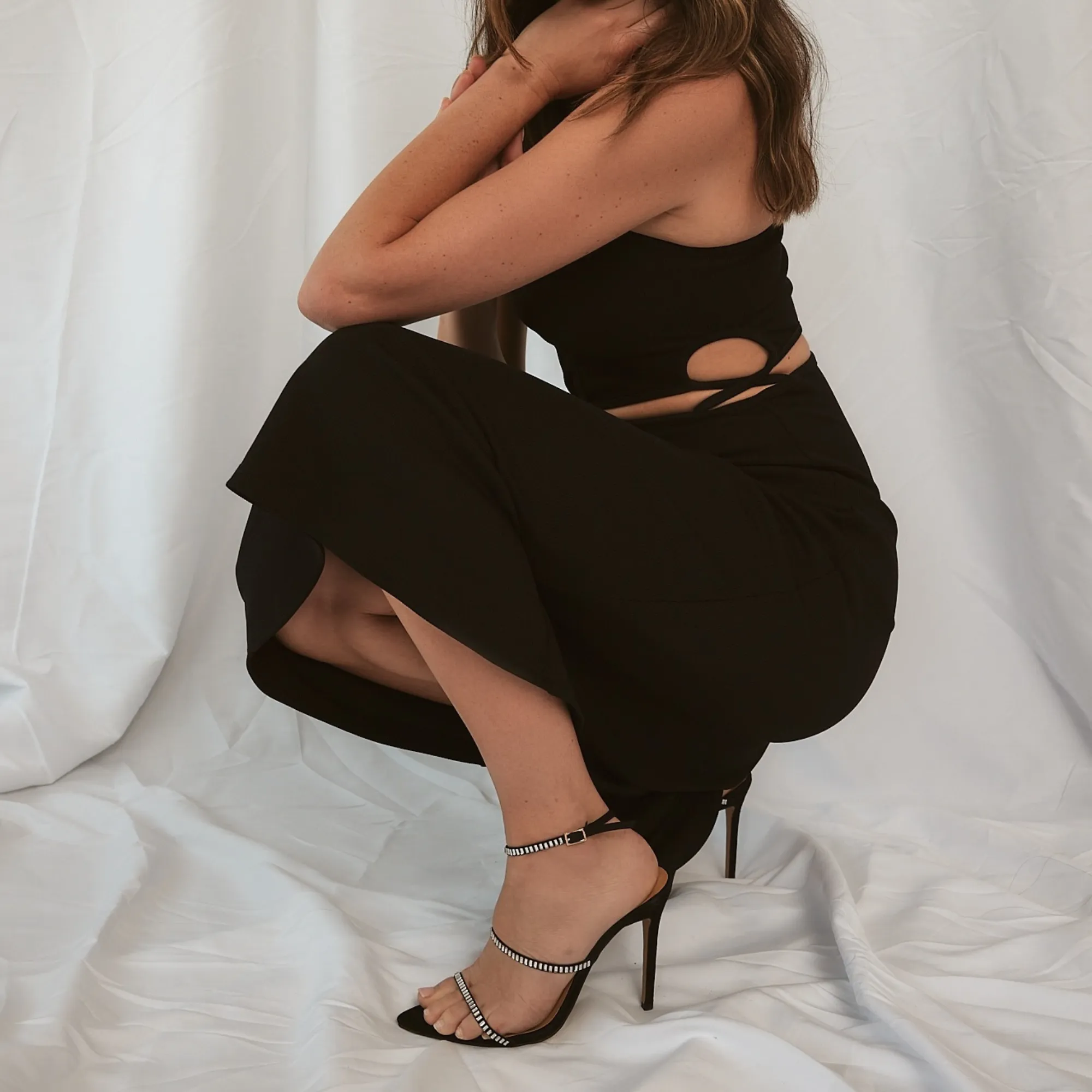 Rebecca Sandal Black Suede