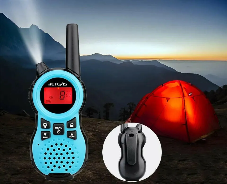 Retevis RT38 Walkie Talkie Children 3pcs FSR 462MHZ 22CH Flashlight Children's Toy Two-way Radio Birthday Gift for Boys Girls