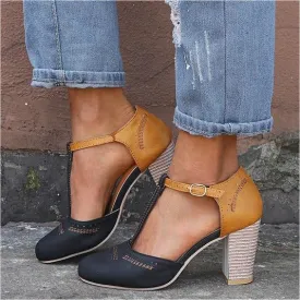 Round Toe Heel High Shoes Pumps