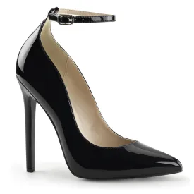 SEXY-23 Pleaser Black Patent Sexy Single Sole Shoes (Fetish Footwear)