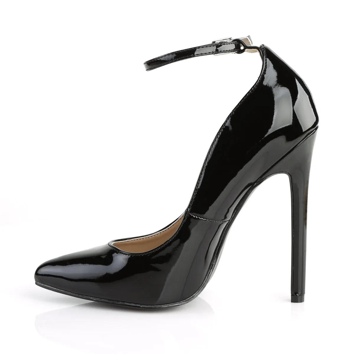 SEXY-23 Pleaser Black Patent Sexy Single Sole Shoes (Fetish Footwear)