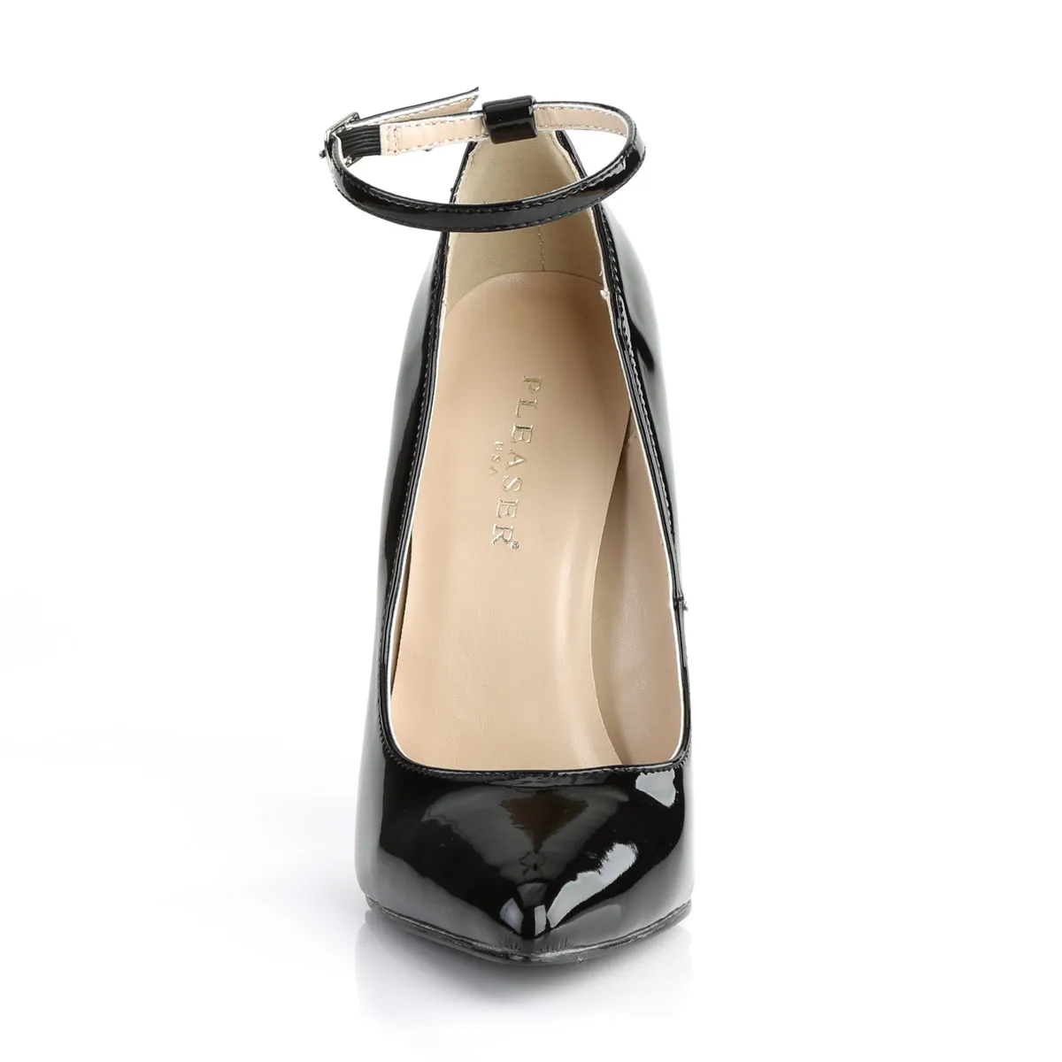 SEXY-23 Pleaser Black Patent Sexy Single Sole Shoes (Fetish Footwear)