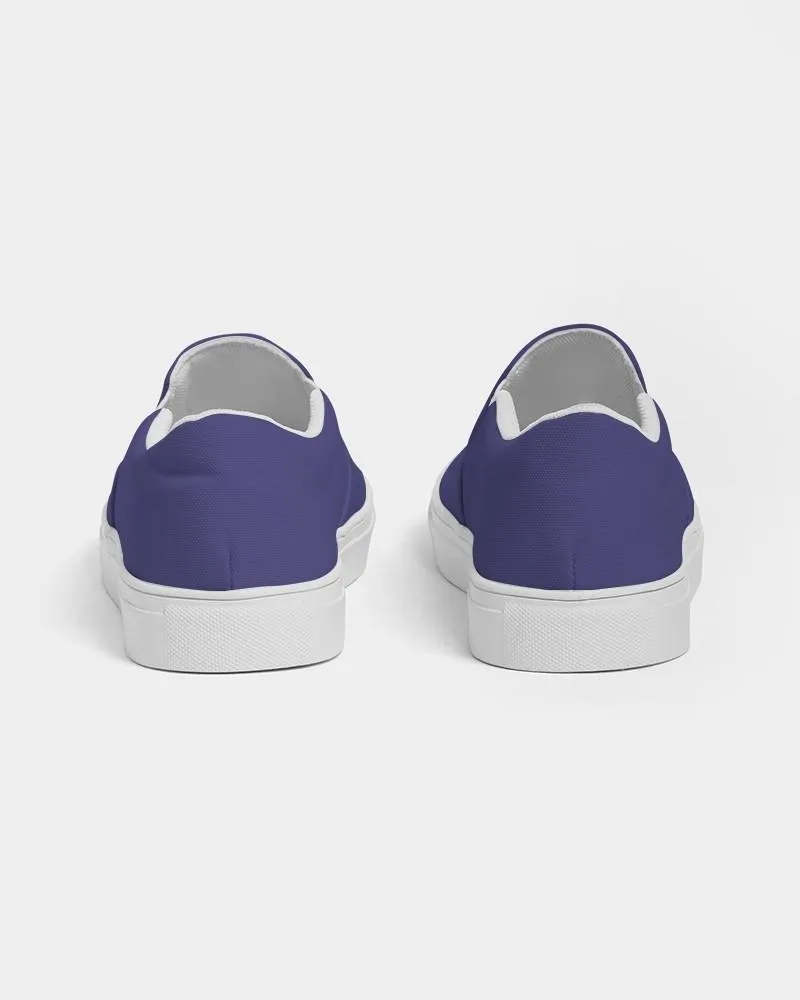Shaded Midtone Blue Slip-On Canvas Sneakers | Men's | C80M80Y0K30