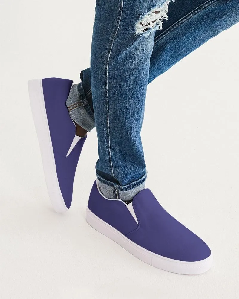 Shaded Midtone Blue Slip-On Canvas Sneakers | Men's | C80M80Y0K30