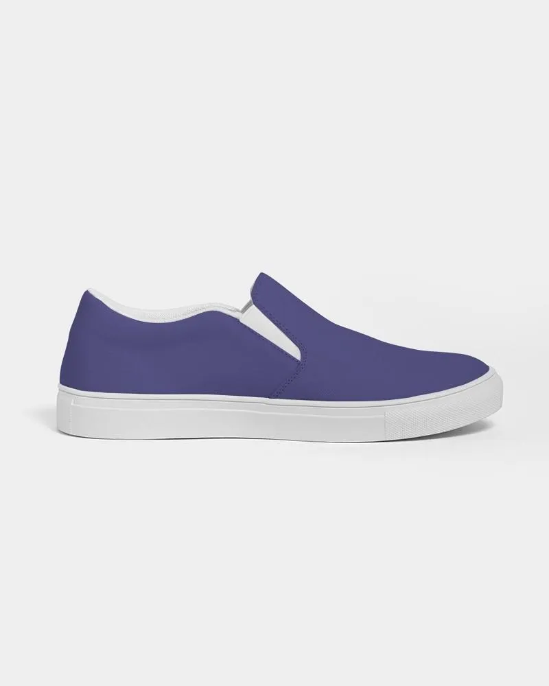 Shaded Midtone Blue Slip-On Canvas Sneakers | Men's | C80M80Y0K30