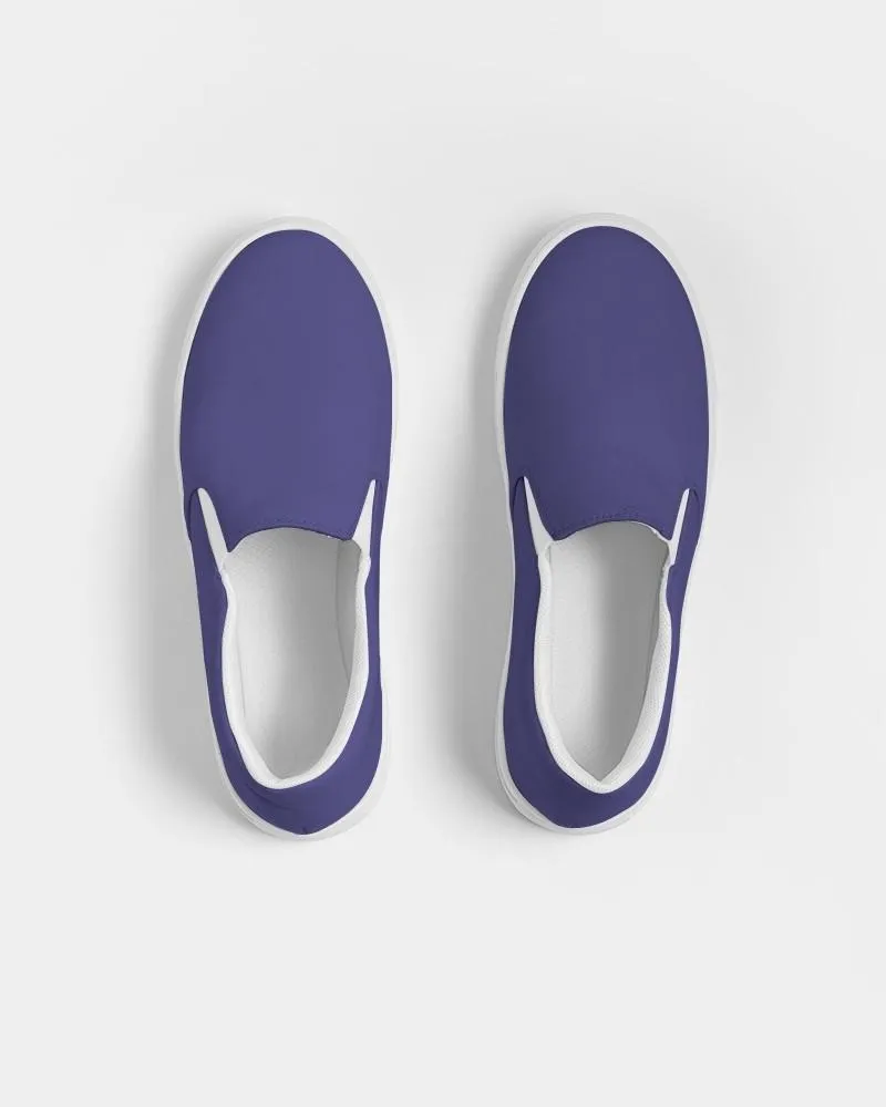 Shaded Midtone Blue Slip-On Canvas Sneakers | Men's | C80M80Y0K30