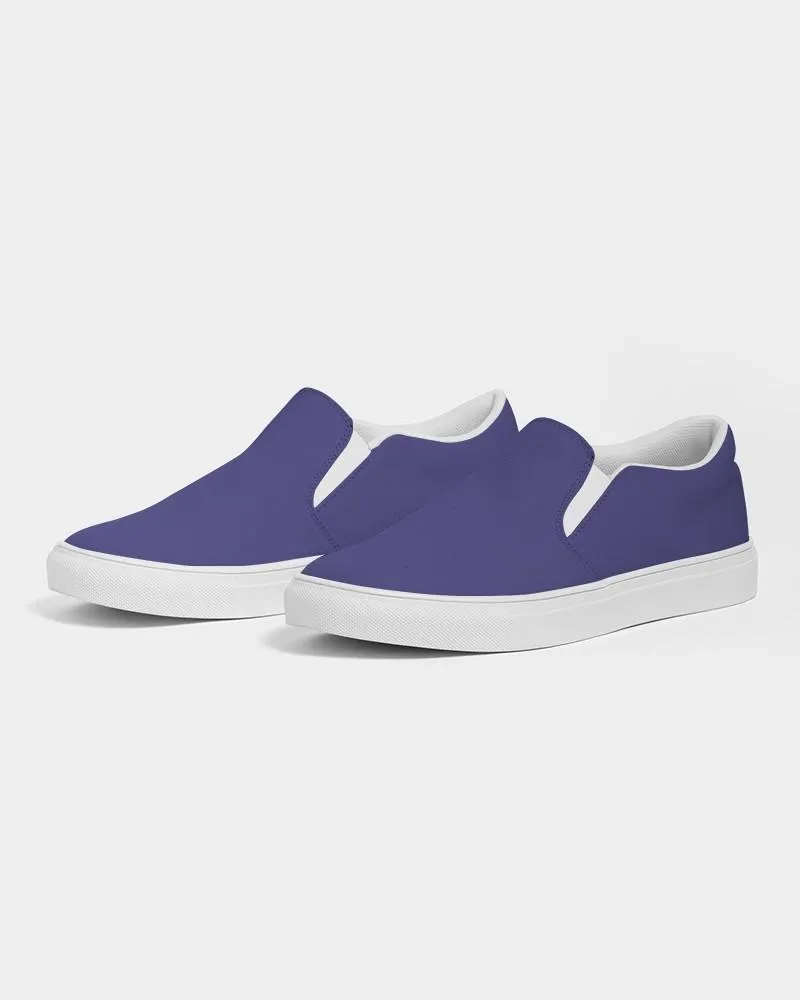 Shaded Midtone Blue Slip-On Canvas Sneakers | Men's | C80M80Y0K30