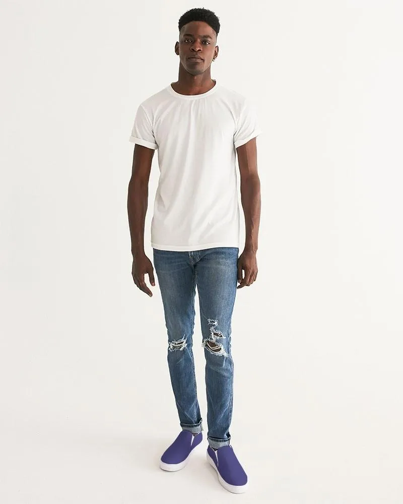 Shaded Midtone Blue Slip-On Canvas Sneakers | Men's | C80M80Y0K30
