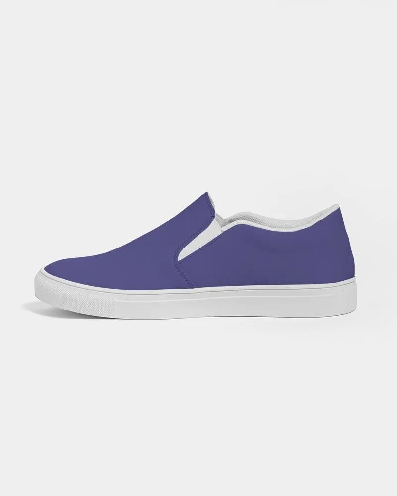 Shaded Midtone Blue Slip-On Canvas Sneakers | Men's | C80M80Y0K30