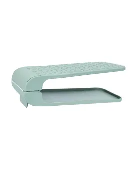 Shoe Organiser, Shoe Slots, Shoe Rack, Light Olive Green, Plastic